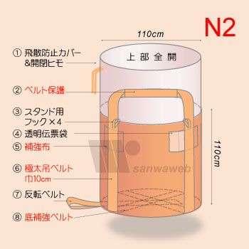 丸型フレコン-N2の写真へジャンプ 丸型フレコン-N2の画像